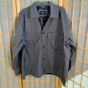 Abercrombie & Finch Grey Relaxed Stretch Thick Shacket Size XL  NWT